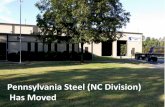 Pennsylvania Steel - North Carolina Division Has Moved !