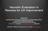 Heuristic Evaluation in Reverse for UX Improvement