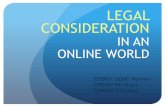 Online legal consideration