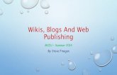 Wikis, blogs and web publishing