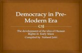 Democracy in pre modern era