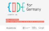 Code for Germany â€“ Launch Event Presentation 14.07