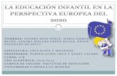 La educación infantil en la perspectiva europea del
