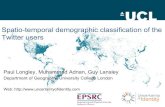 Spatio-temporal demographic classification of the Twitter users