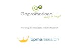Gopromotional Providing The Latest BPMA Industry Research For 2013