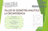 Taller de geometría analítica  circunferencia