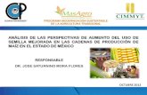 Analisis de las perspectivas de aumento del uso de semilla mejorada en las cadenas de produccion de maiz en el Estado de Mexico