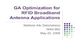 GA Optimization for RFID Broadband Antenna Applications