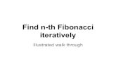 Find n th fibonacci iteratively - illustrated walkthrough