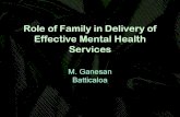 Role of family in delivery of effective mental2