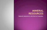 Mineral resources and types of mining