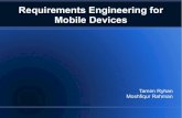 Requirements Engineering for Mobile Devices