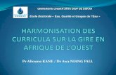 Harmonisation des curricula sur la gire en afrique de l ouest   pr alioune kane  dr awa niang fall