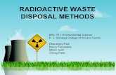 Radioactive Waste disposal methods