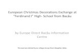 Schimb European de Decorațiuni pentru Pomul de Crăciun la Colegiul Național "Ferdinand I" din Bacău