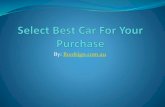 Select Best Car For Your Purchase