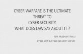 Cyber warfare Threat to Cyber Security by Prashant Mali