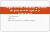 Complicaciones mediatas y tardías de pancreatitis aguda