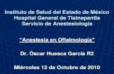 Anestesia en Oftalmología