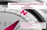 Local Emergency Operations Plan Orientation