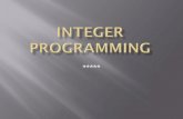 Integer programming
