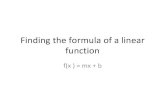 Finding a linear function