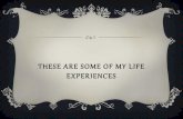 Experiencias de vida  en ingles