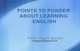 Points to ponder about learning english