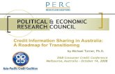 Credit Information Sharing in Australia: A Roadmap for Transitioning