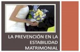 La prevención en la estabilidad matrimonial