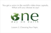One Day on Earth Interactive Lesson #2