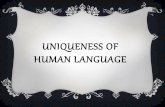 Uniqueness of Human language By Sheikh Talha