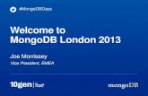 Welcome to MongoDB London 2013