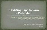 11 Editing Tips to Wow A Publisher