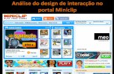 Análise do Design de Interacção no portal Miniclip