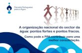 A organização nacional do sector da água pontos fortes e pontos fracos. como pode a ppa contribuir para uma maior consolidação (Lisboa)