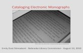 Cataloging Electronic Monographs