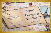 Travel Blogging Workshop for Beginners
