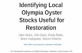 Identifying Local Olympia Oyster Stocks Useful for Restoration