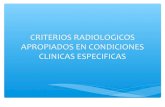 Criterios apropiados para solicitar estudios de radiología