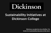 Sustainability Initiatives at Dickinson College