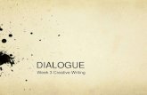 CREATIVE WRITING: Dialogue ppt