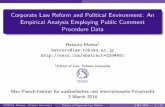 Corporate Law Reform and Political Environment: An Empirical Analysis Employing Public Comment Procedure Data