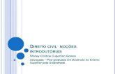 Direito civil  noções introdutórias - Shirley Cristine Cupertino Gomes