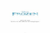 [Frozen] "Let It Go" lyrics in 42 languages