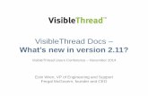 VisibleThread - 2014 Users Conference - What's new in version 2.11