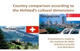 Country comparison according to the hofsted’s cultural dimensions