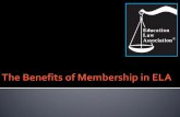 ELA - Benefits of Membership