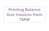 Printing tmw bd invoices