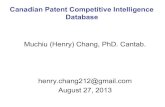 The Archived Canadian Patent Competitive Intelligence (2013/8/27)